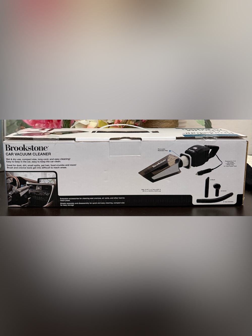 ππ BROOKSTONE CAR VACUUM CLEANER. BRAND NEW SEALED IN BOX! - Picture 2 of 12